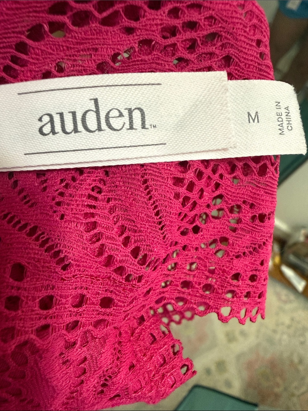 Auden Lace Bralette in Fuchsia Pink with Strappy Back - Picture 3 of 4